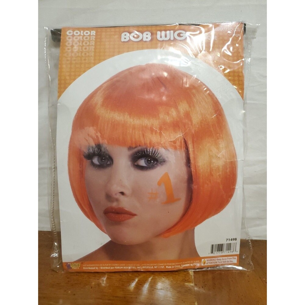 Forum Orange Bob Wig Cosplay Costume Anime Halloween Party Hair